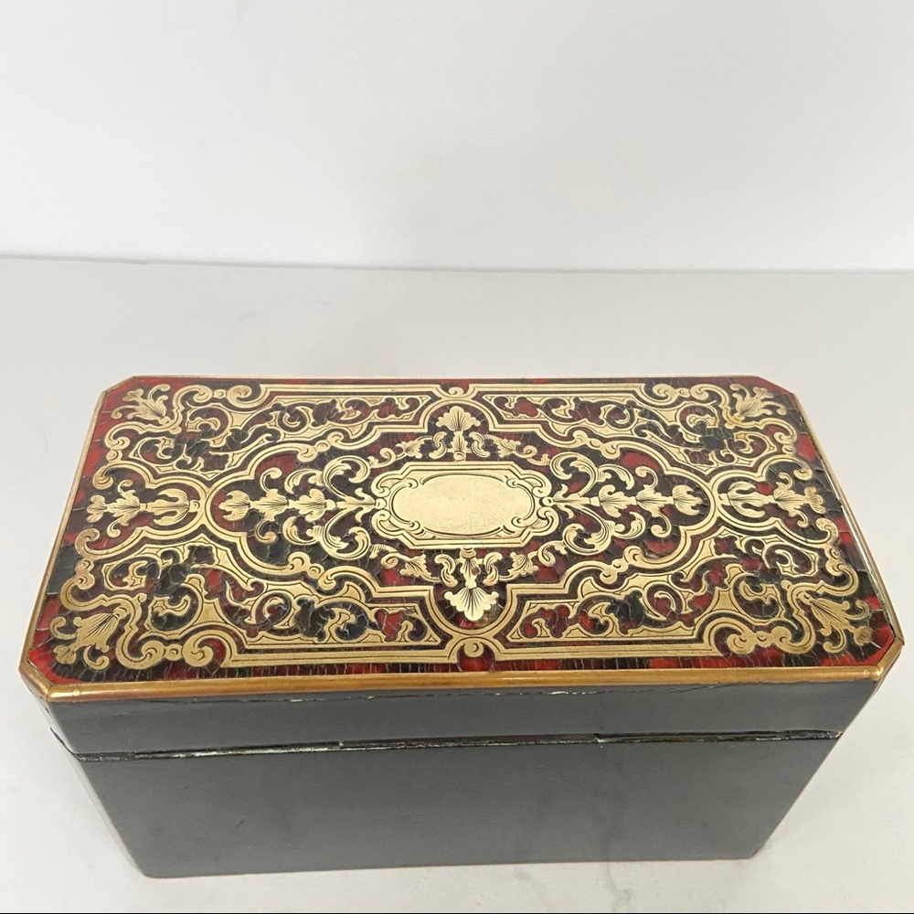 Napoleon III boule marquetry small hinged box - Picture 2 of 15